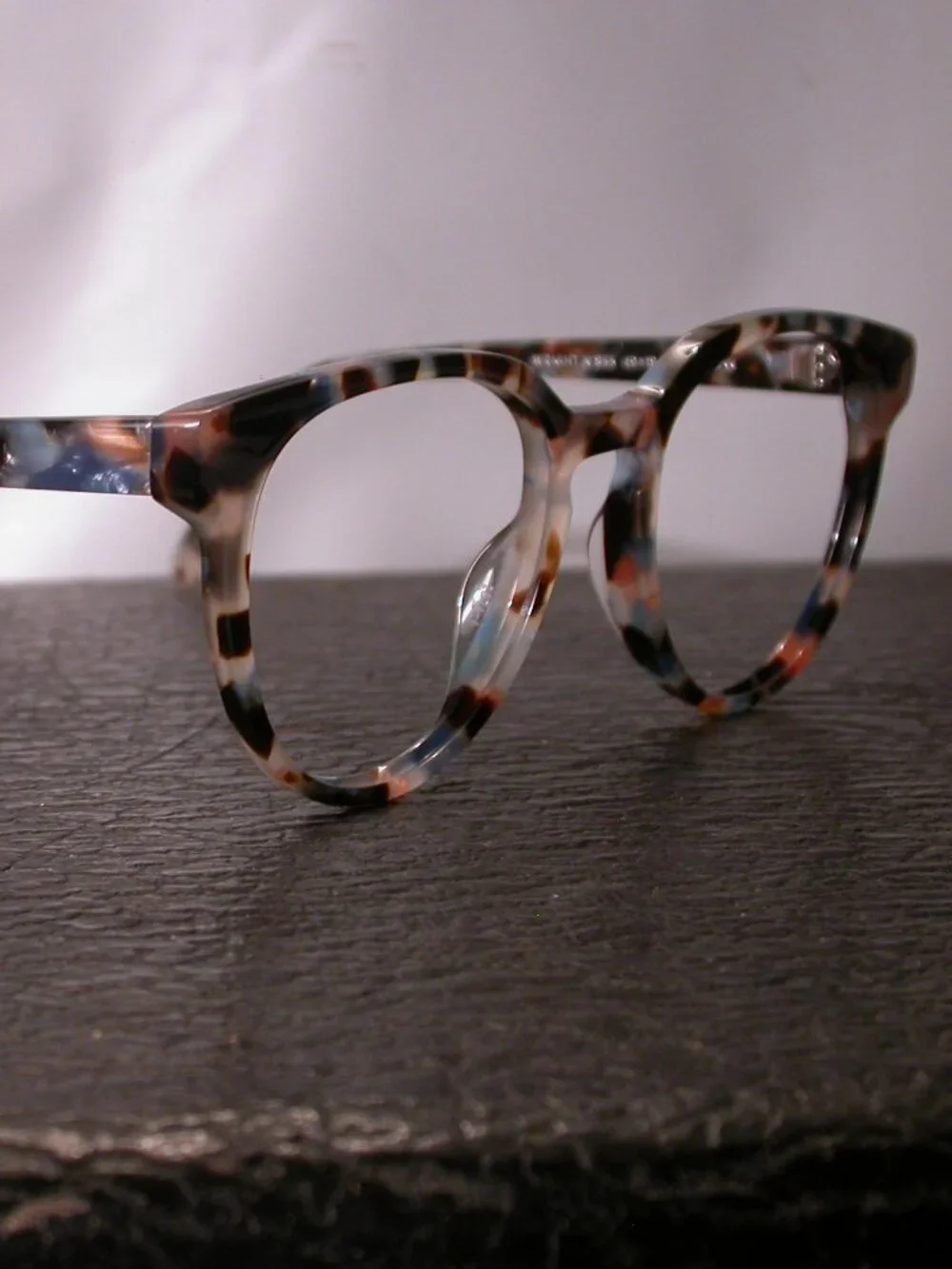 Warby Parker Wright Blue Fleck Clear Tortoise Eyeglasses Frames